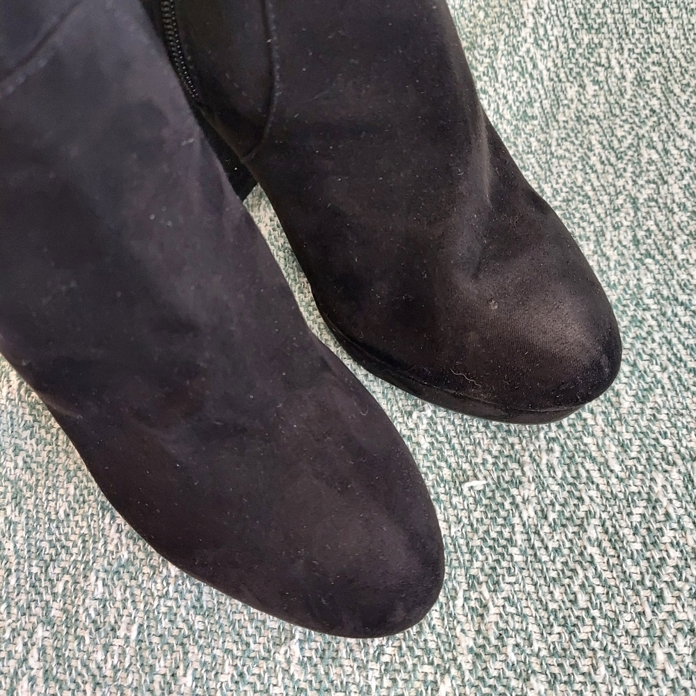 F21 OTK Boots, Womens 8, Rear Lace-up + High Heel + Platform - Picture 10 of 14